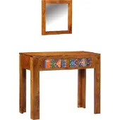 vidaXL Kaptafel met lade Bruin 90 x 45 x 75 cm Massief Acacia Hout