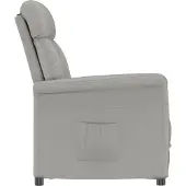vidaXL Fauteuil Lichtgrijs Microvezel