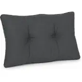 Beautissu loungekussen XLuna †“ rugkussen grafiet grijs 60x40 cm kussen in matraskussen kwaliteit