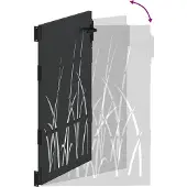 vidaXL Tuinpoort met slot Zwart 85 x 125 cm Poedercoated staal