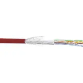 InLine Patchkabel Cat.5e, rot, SF/UTP, AWG26, PVC, 100m