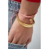 Yehwang Armband met structuur - zilveren kleur
