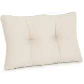 Beautissu loungekussen XLuna †“ rugkussen natuur 50x40 cm kussen in matraskussen kwaliteit