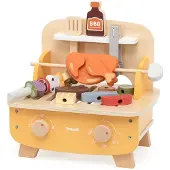 Vigatoys Houten BBQ Speelset - Houten Barbecue voor Kinderen met Accessoires
