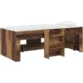 vidaXL Kinderhoogslaper Oud hout 90 x 190 cm Bewerkt hout