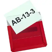 Eichner Magneet-insteekhoezen, A6 liggend, rood, 10 stuks