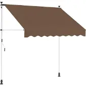vidaXL Handmatig uitschuifbare luifel Taupe 300 cm