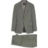BOSS Tweedelig slim-fit pak met dessin van stretchwol
