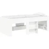 vidaXL Kinderhoogslaper Wit 90 x 190 cm Bewerkt hout