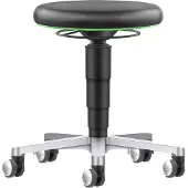 BIMOS Medische / Laboratoriumkruk, wielen, kunstleer, kleur ring groen