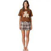 Kruze By Enzo Kruze | Dames Pyjama Set - T-Shirt & Shorts