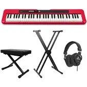 Casio CT-S200 Casiotone Red keyboard starterset Deluxe