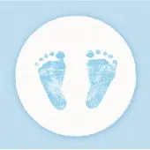 Ambiente Servetten Baby Voetjes Jongen 33x33 cm