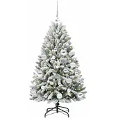 vidaXL Kunstkerstboom 120 cm 150 LED's Warmwit PVC en Staal