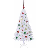 vidaXL Kunstkerstboom met 150 LED Wit 120 cm PVC en Staal
