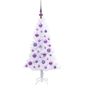 vidaXL Kunstkerstboom met 150 LED Wit 120 cm PVC en Staal