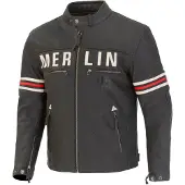 Merlin Revival D3O geperforeerde motorjas, leder, vintage zwart, maat 42