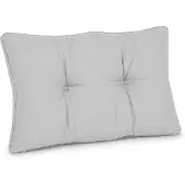 Beautissu loungekussen XLuna †“ rugkussen licht grijs 60x40 cm kussen in matraskussen kwaliteit