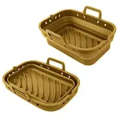 Point-Virgule Opvouwbare siliconen Airfryer-vorm 20x10x9 cm Bruin
