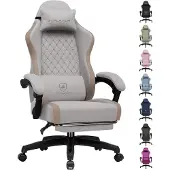 GTPLAYER - Gaming Stoel - Ergonomisch met Ademende Stof en Voetensteun - Bruin