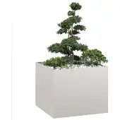 vidaXL Plantenbak 100x100x80 cm roestvrij staal