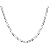 Lucardi Heren Ketting gourmet schakel - Echt Zilver - Ketting - Vaderdag Cadeautje - 45 cm - Zilverkleurig