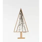 JJA - Lichtgevende houten kerstboom 72 x 35 cm met 30 leds