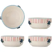 Bloomingville Carry schalen roze set van 4 stuks