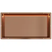 Guido Gusto Copper RVS Inbouwnis 30x60x10cm met tegelflens en LED verlichting