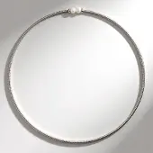 Cavill - 925 Sterling Zilveren Halsketting - Gerhodineerd - 2 Witte Zoetwater Kweekparels 6mm - Tijdloze Elegante Zilveren Halsband voor Dames