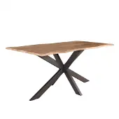 Lizzely Garden & Living Eettafel langwerpig 160cm Jeffo bruin langwerpige tafel