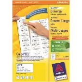 Avery Zweckform AVERY ultragrip Universele etiketten 3670 Permanent klevend A4 Wit 64 x 36 mm 100 Vellen à 21 Etiketten