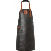 Witloft - Craft Leren Schort Vintage Zwart/Cognac