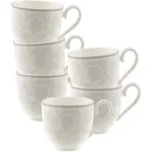 Villeroy & Boch Espressotassen Gray Pearl 70 ml Set van 6