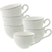 Villeroy & Boch Kaffeetassen Gray Pearl 120 ml Set van 6