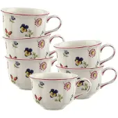 Villeroy & Boch Teetassen Petite Fleur 130 ml Set van 6