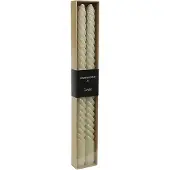 Countryfield dinerkaars Twirly 30cm set van 2 - creme kaarsen.