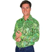 Coppens Heren disco blouse groen | Maat Xxl