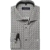 Casa Moda Grijze overhemd Comfort Fit geprint