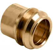 Bonfix 1-delige verloopset 12x10 mm. knel messing