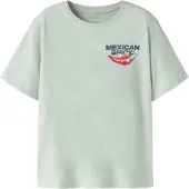 Name it KIDS T-shirt met backprint lichtblauw Jongens Katoen Ronde hals - maat 122/128