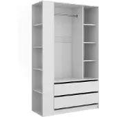 Vicco Elmo Kledingopslagkast – 50 x 200 cm Set van 2 Wit