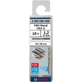 Bosch foret a métaux rectifiés - hss-g - din 338 - diametre 1,2 x 38 mm