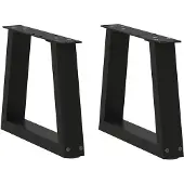 vidaXL Salontafelpoten 2 st V-vormig 30x(30-31,3) cm staal zwart