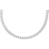 Lucardi Heren Ketting schakel - Staal - Ketting - Vaderdag Cadeautje - 70 cm - Zilverkleurig