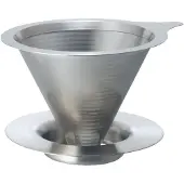 Hario V60-01 Dubbelmazige metalen druppelaar DMD-01-HSV