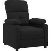 vidaXL Fauteuil verstelbaar stof zwart