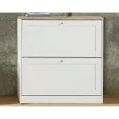 Loft 24 Heide-Schoenenkast met 2 kleppen in eikenlook wit