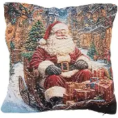 Clayre & Eef Sierkussen 44x44 cm Blauw Polyester