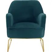 Notio Living Joshua-Beklede Accent Stoel in Fluweel Petrol